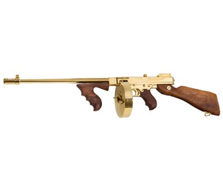 AO 1927A-1 45ACP 50RD TITANIUM GOLD PLATE BLEM - Rifles & Lower Receivers